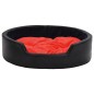 vidaXL Hundebett Schwarz-Rot 99x89x21 cm Plüsch und Kunstleder vidaXL Hundebett Schwarz-Rot 99x89x21 cm Plüsch und Kunstleder