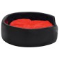 vidaXL Hundebett Schwarz-Rot 99x89x21 cm Plüsch und Kunstleder vidaXL Hundebett Schwarz-Rot 99x89x21 cm Plüsch und Kunstleder