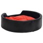vidaXL Hundebett Schwarz-Rot 99x89x21 cm Plüsch und Kunstleder vidaXL Hundebett Schwarz-Rot 99x89x21 cm Plüsch und Kunstleder