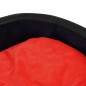 vidaXL Hundebett Schwarz-Rot 99x89x21 cm Plüsch und Kunstleder vidaXL Hundebett Schwarz-Rot 99x89x21 cm Plüsch und Kunstleder