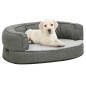 vidaXL Hundematratze Ergonomisch 60x42 cm Leinenoptik Fleece Grau vidaXL Hundematratze Ergonomisch 60x42 cm Leinenoptik Fleece Grau