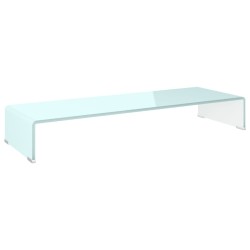 vidaXL TV-Aufsatz/Monitorerhöhung Glas Grün 90x30x13 cm