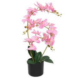 vidaXL Künstliche Orchidee mit Topf 65 cm Rosa