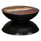 vidaXL Couchtisch Massiv-Altholz Schwarzer Standfuß 60x60x33 cm vidaXL Couchtisch Massiv-Altholz Schwarzer Standfuß 60x60x33 cm