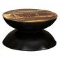 vidaXL Couchtisch Massiv-Altholz Schwarzer Standfuß 60x60x33 cm vidaXL Couchtisch Massiv-Altholz Schwarzer Standfuß 60x60x33 cm