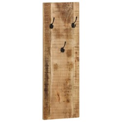 vidaXL Wandgarderobe 2 Stk. Mangoholz Massiv 36x110x3 cm