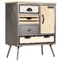 vidaXL Sideboard Mangoholz Massiv und Stahl 65 x 33 x 76 cm vidaXL Sideboard Mangoholz Massiv und Stahl 65 x 33 x 76 cm