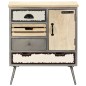 vidaXL Sideboard Mangoholz Massiv und Stahl 65 x 33 x 76 cm vidaXL Sideboard Mangoholz Massiv und Stahl 65 x 33 x 76 cm