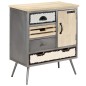 vidaXL Sideboard Mangoholz Massiv und Stahl 65 x 33 x 76 cm vidaXL Sideboard Mangoholz Massiv und Stahl 65 x 33 x 76 cm