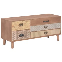 vidaXL TV-Schrank mit 5 Schubladen 90 x 30 x 40 cm Massivholz Kiefer