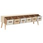 vidaXL TV-Schrank mit 6 Schubladen 130×30×40 cm Massivholz Kiefer vidaXL TV-Schrank mit 6 Schubladen 130×30×40 cm Massivholz Kiefer