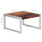 vidaXL Couchtisch 60x60x35 cm Altholz Massiv vidaXL Couchtisch 60x60x35 cm Altholz Massiv