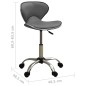 v Friseur Rollhocker Grau Kunstleder v Friseur Rollhocker Grau Kunstleder