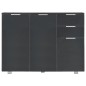 vidaXL Sideboard Hochglanz-Schwarz 107x35x80,5 cm vidaXL Sideboard Hochglanz-Schwarz 107x35x80,5 cm