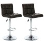 Barhocker 2 Stk. Braun Kunstleder Barhocker 2 Stk. Braun Kunstleder