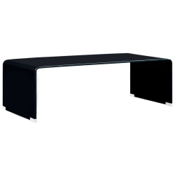 vidaXL Couchtisch Schwarz 98x45x31 cm Hartglas 