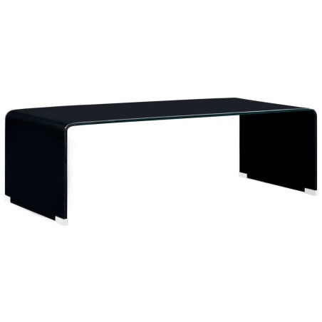 vidaXL Couchtisch Schwarz 98x45x31 cm Hartglas 