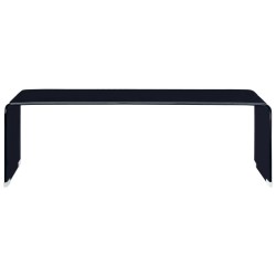 vidaXL Couchtisch Schwarz 98x45x31 cm Hartglas 