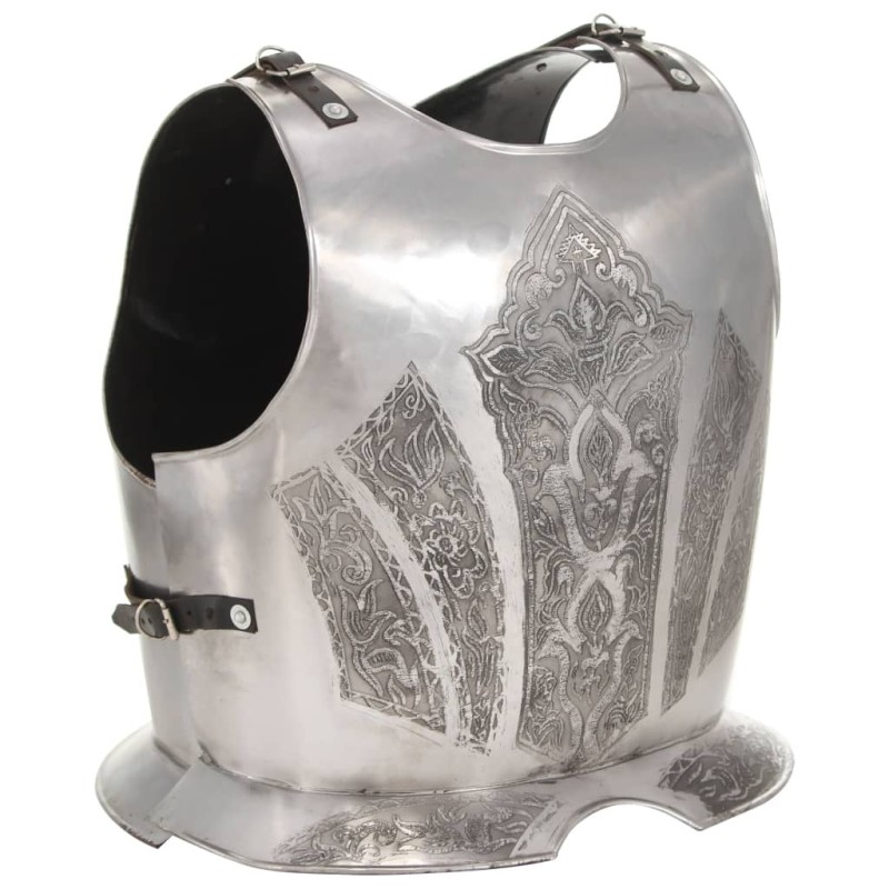 vidaXL Mittelalterlicher Ritter-Brustpanzer Kürass LARP Replik Silbern Stahl vidaXL Mittelalterlicher Ritter-Brustpanzer Kürass LARP Replik Silbern Stahl