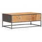vidaXL Couchtisch 90x50x35 cm Altholz Massiv vidaXL Couchtisch 90x50x35 cm Altholz Massiv