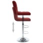 Barhocker 2 Stk. Weinrot Kunstleder Barhocker 2 Stk. Weinrot Kunstleder