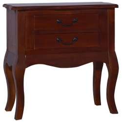 vidaXL Nachttisch Klassisch Braun 60x30x60 cm Massivholz Mahagoni 