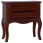 vidaXL Nachttisch Klassisch Braun 60x30x60 cm Massivholz Mahagoni vidaXL Nachttisch Klassisch Braun 60x30x60 cm Massivholz Mahagoni