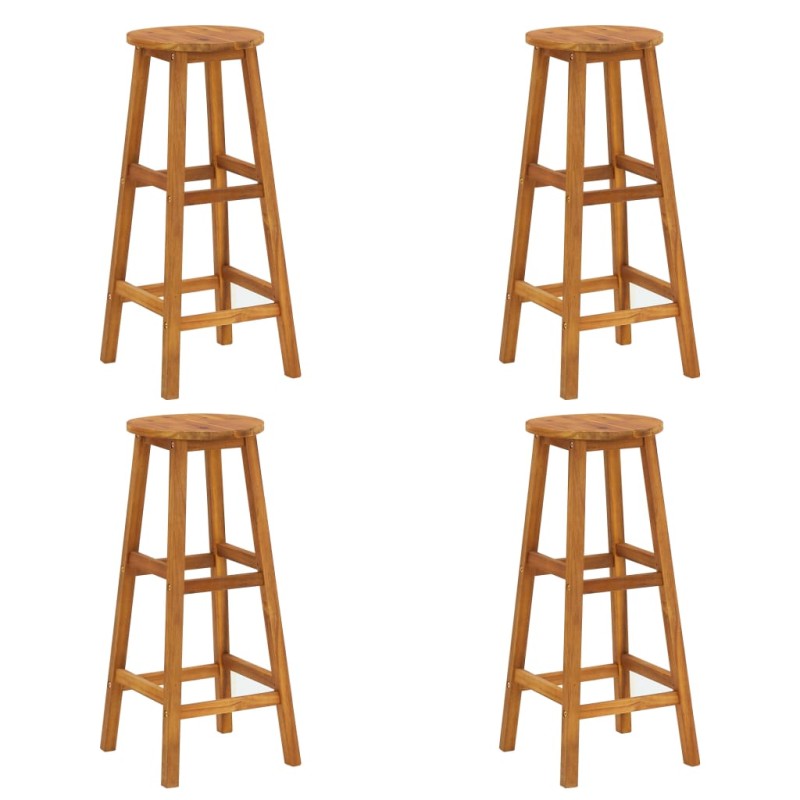 vidaXL Barhocker 4 Stk. Massivholz Akazie vidaXL Barhocker 4 Stk. Massivholz Akazie