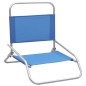 vidaXL Klappbare Strandstühle 2 Stk. Blau Stoff vidaXL Klappbare Strandstühle 2 Stk. Blau Stoff