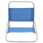 vidaXL Klappbare Strandstühle 2 Stk. Blau Stoff vidaXL Klappbare Strandstühle 2 Stk. Blau Stoff