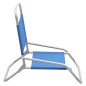 vidaXL Klappbare Strandstühle 2 Stk. Blau Stoff vidaXL Klappbare Strandstühle 2 Stk. Blau Stoff