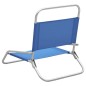 vidaXL Klappbare Strandstühle 2 Stk. Blau Stoff vidaXL Klappbare Strandstühle 2 Stk. Blau Stoff