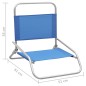 vidaXL Klappbare Strandstühle 2 Stk. Blau Stoff vidaXL Klappbare Strandstühle 2 Stk. Blau Stoff
