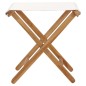 vidaXL Klappstühle 2 Stk. Teak Massivholz und Stoff Cremeweiß vidaXL Klappstühle 2 Stk. Teak Massivholz und Stoff Cremeweiß