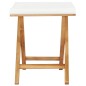 vidaXL Klappstühle 2 Stk. Teak Massivholz und Stoff Cremeweiß vidaXL Klappstühle 2 Stk. Teak Massivholz und Stoff Cremeweiß