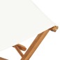 vidaXL Klappstühle 2 Stk. Teak Massivholz und Stoff Cremeweiß vidaXL Klappstühle 2 Stk. Teak Massivholz und Stoff Cremeweiß