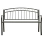 vidaXL Gartenbank 125 cm Stahl Grau vidaXL Gartenbank 125 cm Stahl Grau