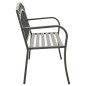 vidaXL Gartenbank 125 cm Stahl Grau vidaXL Gartenbank 125 cm Stahl Grau