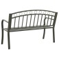vidaXL Gartenbank 125 cm Stahl Grau vidaXL Gartenbank 125 cm Stahl Grau