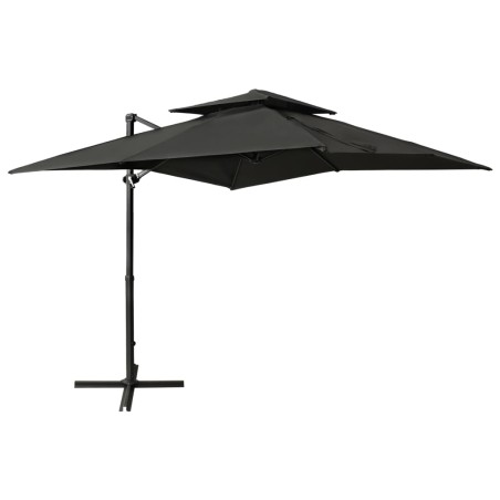 vidaXL Ampelschirm mit Lüftung 250x250 cm Anthrazit