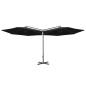 vidaXL Doppel-Sonnenschirm mit Stahlmast Schwarz 600 cm vidaXL Doppel-Sonnenschirm mit Stahlmast Schwarz 600 cm
