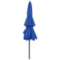vidaXL Sonnenschirm mit Aluminium-Mast 3-lagig Azurblau 3 m vidaXL Sonnenschirm mit Aluminium-Mast 3-lagig Azurblau 3 m