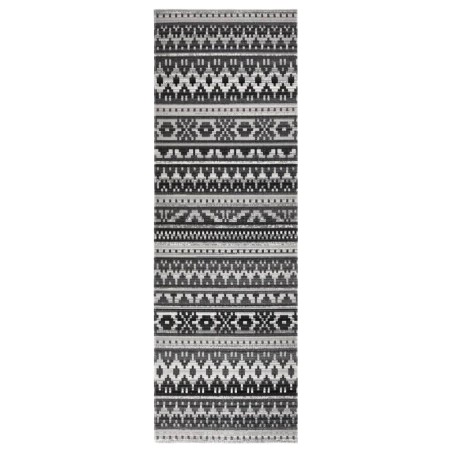 vidaXL Outdoor-Teppich Flachgewebe 80x250 cm Dunkelgrau