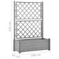vidaXL Pflanzkübel mit Spalier 100x43x142 cm PP Steingrau vidaXL Pflanzkübel mit Spalier 100x43x142 cm PP Steingrau