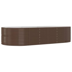 vidaXL Hochbeet Braun 291x140x68 cm Pulverbeschichteter Stahl