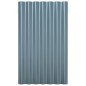 vidaXL Dachpaneele 12 Stk. Pulverbeschichteter Stahl Grau 60x36 cm