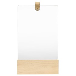 vidaXL Wandspiegel Kiefer Massivholz 23x39,5 cm