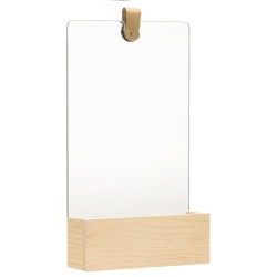 vidaXL Wandspiegel Kiefer Massivholz 23x39,5 cm