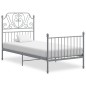 vidaXL Bettgestell Grau Metall 100x200 cm vidaXL Bettgestell Grau Metall 100x200 cm