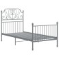 vidaXL Bettgestell Grau Metall 100x200 cm vidaXL Bettgestell Grau Metall 100x200 cm